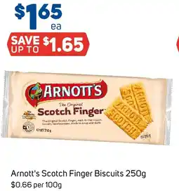 Foodland Arnott's Scotch Finger Biscuits 250g offer