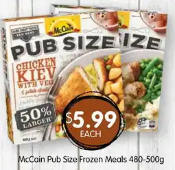 Spudshed McCain Pub Size Frozen Meals 480-500g offer