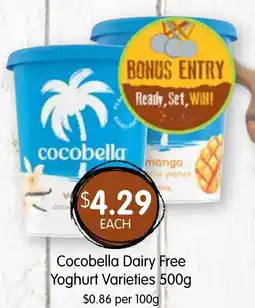Spudshed Cocobella Dairy Free Yoghurt Varieties 500g offer
