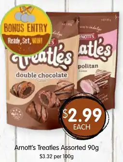 Spudshed Arnott's Treatles Assorted 90g offer
