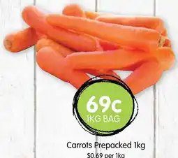 Spudshed Carrots Prepacked 1kg offer