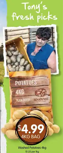 Spudshed Washed Potatoes 4kg offer