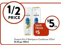 Foodworks Pantene Pro-V Shampoo or Conditioner 375ml offer