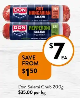 Foodworks Don Salami Chub 200g offer
