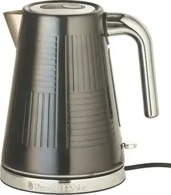 The Good Guys Russell Hobbs Geo Steel Kettle - Black Stainless Steel offer