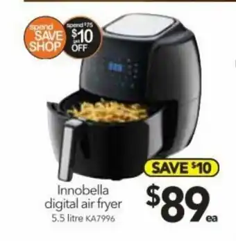 Cheap as Chips Innobella Digital Air Fryer 5.5 Litre offer