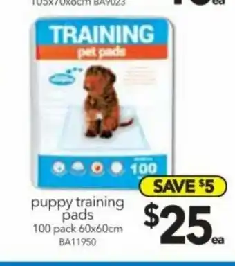 Cheap as Chips Puppy Training Pads 100 Pack 60 x 60cm offer