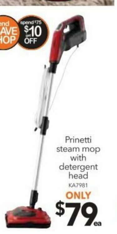 Cheap as Chips Prinetti Steam Mop With Detergent Head offer