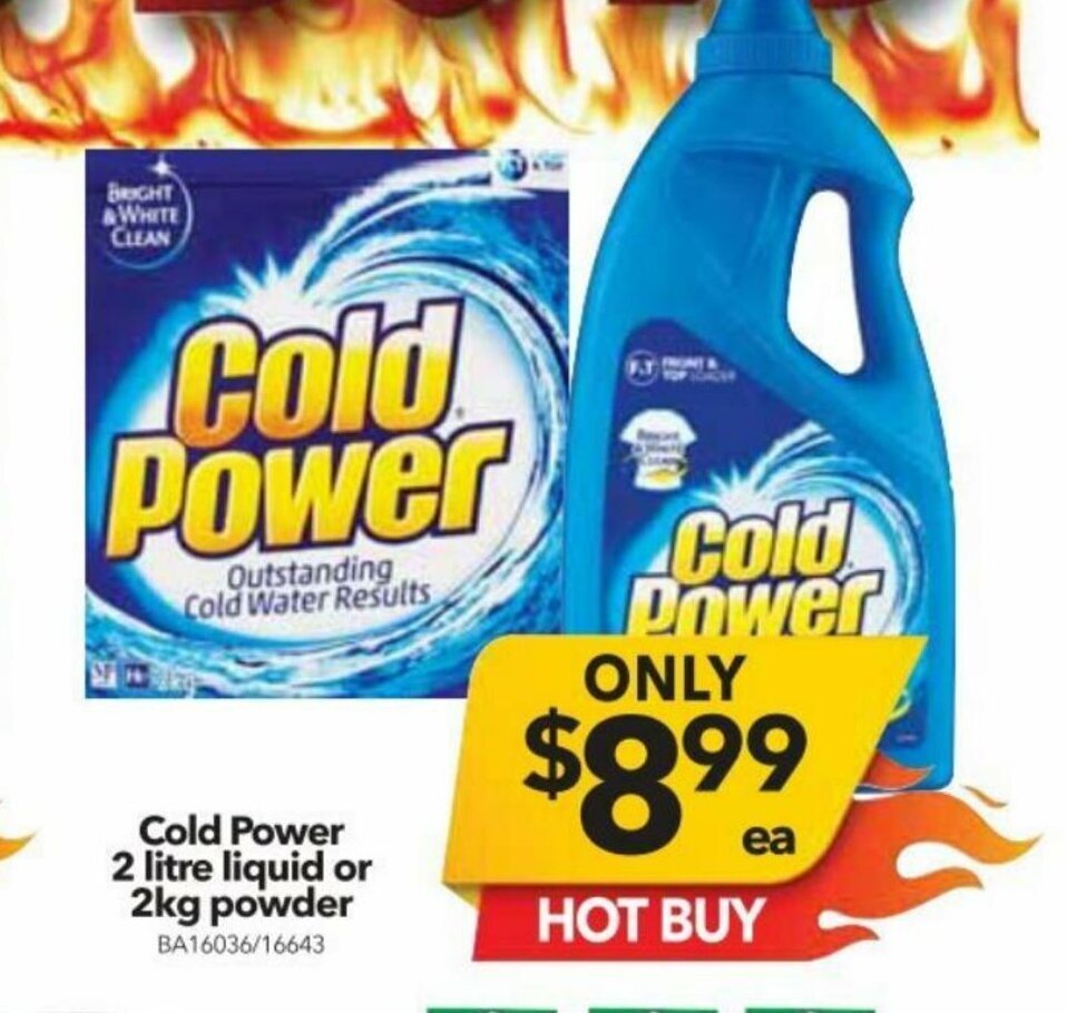 Cheap as Chips Cold Power 2 Litre Liquid or 2kg Powder offer