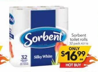 Sorbent Toilet Rolls 32 Pack