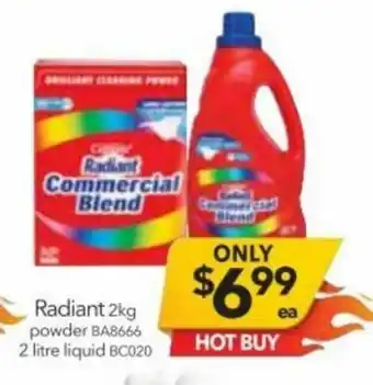 Cheap as Chips Radiant 2kg Powder /2Litre Liquid offer