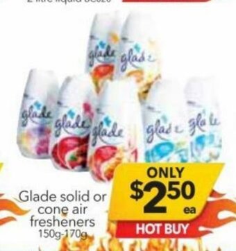 Glade Solid or Cone Air Fresheners 150g - 170g