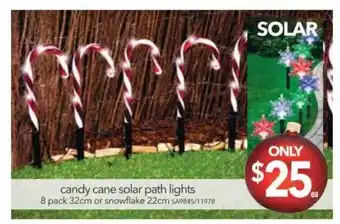 Cheap as Chips Candy Cane Solar Path Lights 8 Pack 32cm offer