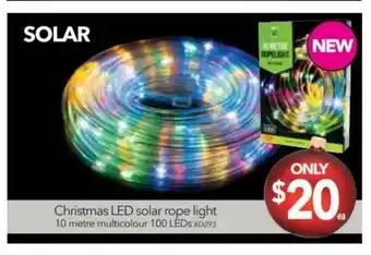 Cheap as Chips Christmas LED Solar Rope Light 10 Meter offer