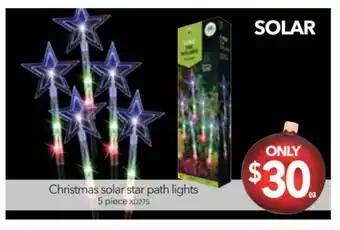 Cheap as Chips Christmas Solar Star Path Lights 5 Piece offer