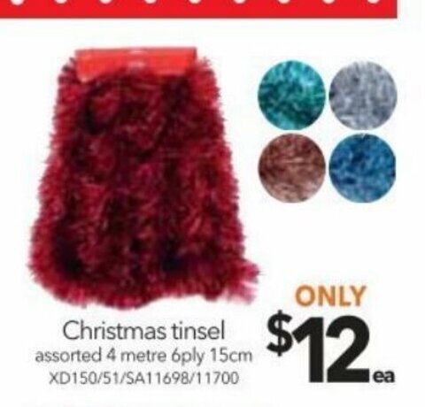 Cheap as Chips Christmas Tinsel offer