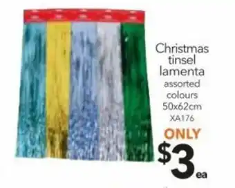 Christmas Tinsel Lamenta 50 x 62cm