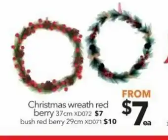 Christmas Wreath Red Berry 37cm
