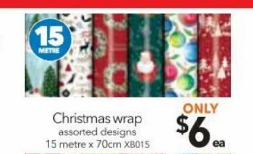 Cheap as Chips Christmas Wrap 15 Meter x 70 cm offer