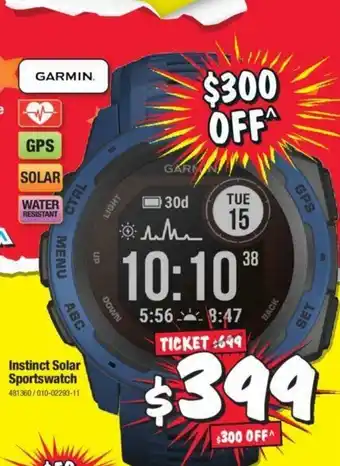 JB Hi-Fi Garmin - Instinct Solar Sportwatch offer