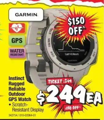 JB Hi-Fi Garmin - Instinct Rugged Reliable Outdoor GPS Watch offer