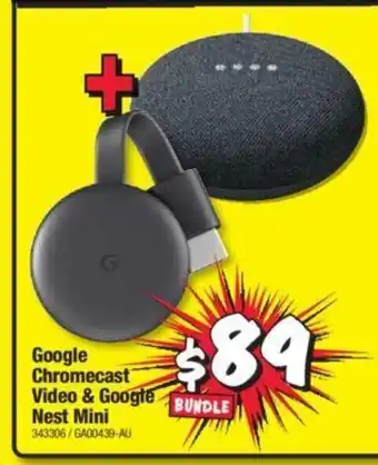 JB Hi-Fi Google Chromecast Video & Google Nest Mini offer