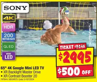 JB Hi-Fi 65" 4K Google Mini LED TV offer