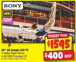 JB Hi-Fi 65" 4K Google LED TV offer