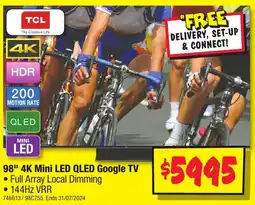 JB Hi-Fi 98" 4K Mini LED QLED Google TV offer