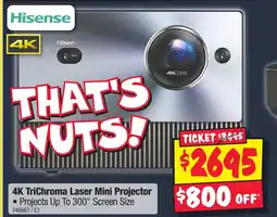 JB Hi-Fi 4K TriChroma Laser Mini Projector offer