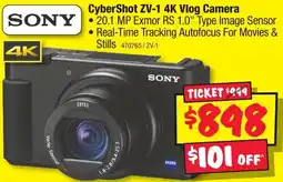 JB Hi-Fi CyberShot ZV-1 4K Vlog Camera offer