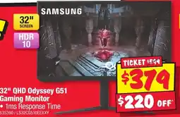 JB Hi-Fi 32" QHD Odyssey G51 Gaming Monitor offer