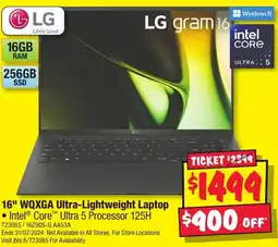 JB Hi-Fi 16" WQXGA Ultra-Lightweight Laptop offer