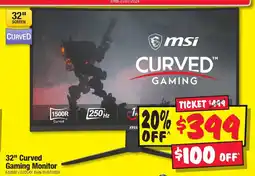 JB Hi-Fi 32" Curved Gaming Monitor offer