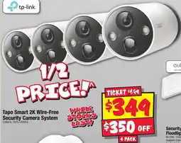 JB Hi-Fi Tapo Smart 2K Wire-Free Security Camera System offer