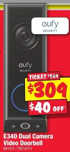 JB Hi-Fi E340 Dual Camera Video Doorbell offer