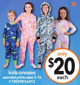 Cheap as Chips kids onesies assorted prints offer