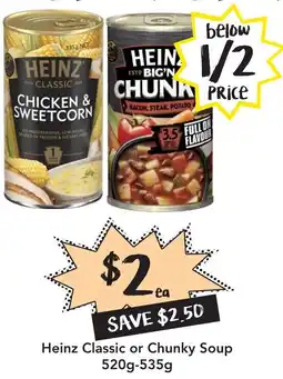 Drakes Heinz Classic or Chunky Soup 520g-535g offer
