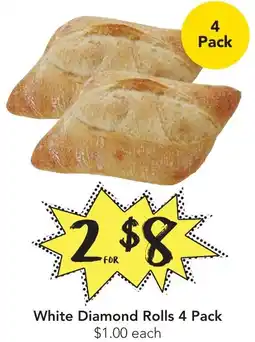 Drakes White Diamond Rolls 4 Pack offer