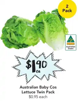 Drakes Australian Baby Cos Lettuce Twin Pack offer