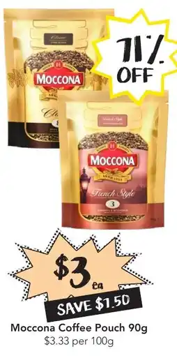 Drakes Moccona Coffee Pouch 90g offer