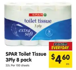 Spar SPAR Toilet Tissue 3Ply 8 pack offer