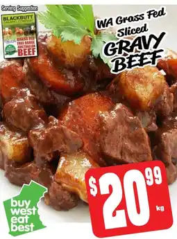 WA Grass Fed Sliced GRAVY BEEF