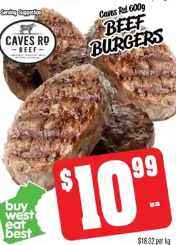 Farmer Jack's BEEF BURGERS offer