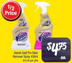 Vanish Gold Pro Stain Remover Spray 450ml