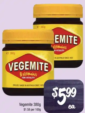 Farmer Jack's VEGEMITE offer