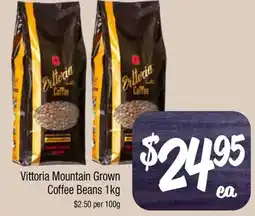 Farmer Jack's Vittoria Mountain Grown Coffee Beans 1kg offer