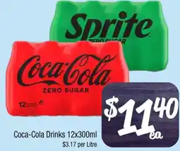 Farmer Jack's Coca-Cola Drinks 12x300ml offer