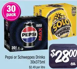 Farmer Jack's Pepsi or Schweppes Drinks offer