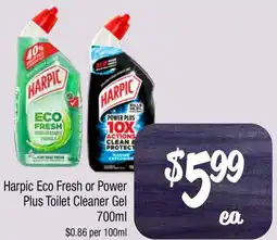 Farmer Jack's Harpic Eco Fresh or Power Plus Toilet Cleaner Gel offer